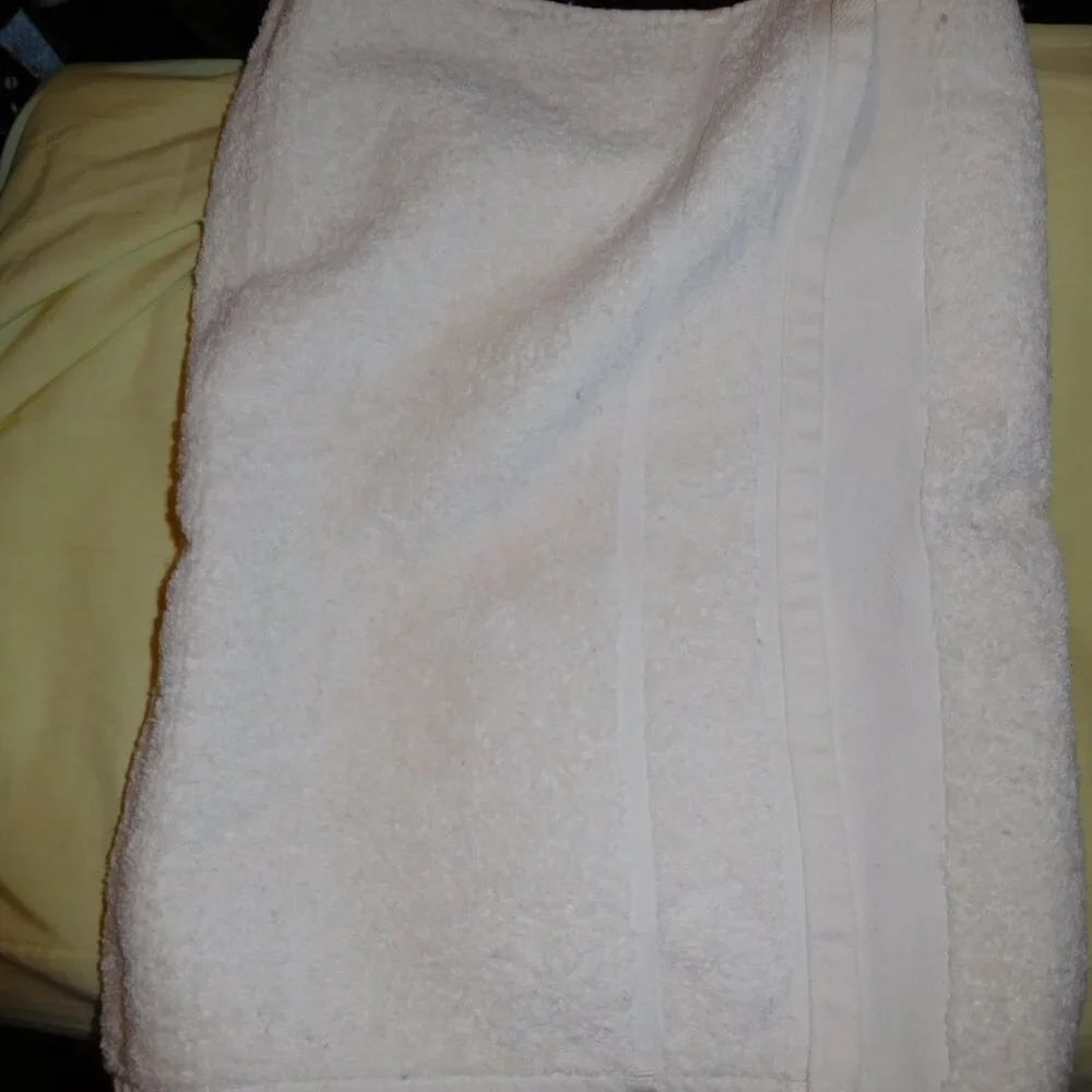 NOS SPRINGMAID KITCHEN TOWELSEASHELL PATTERN BOARDER BrAZIL MADE